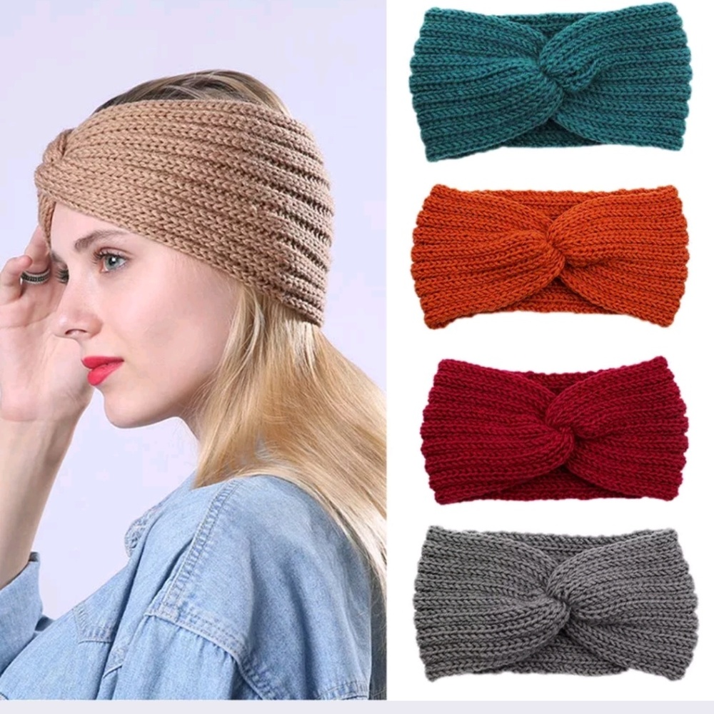 LAST ONE Top knot turban ear warmer headband - Picture 1 of 8
